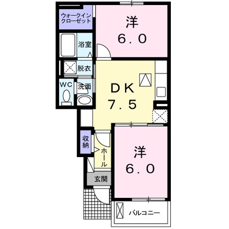 ヴァン　ダンジュ　Ⅰの物件間取画像